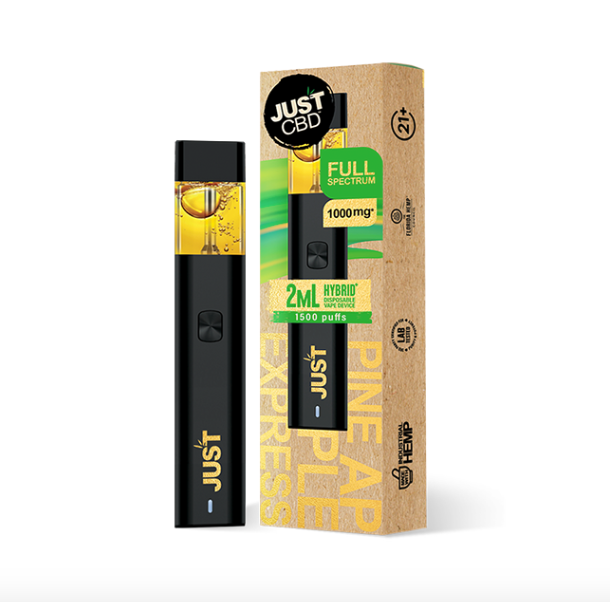 JUSTCBD Vape Desechable Pineapple Express Full Spectrum 1500 puffs 1000 mg