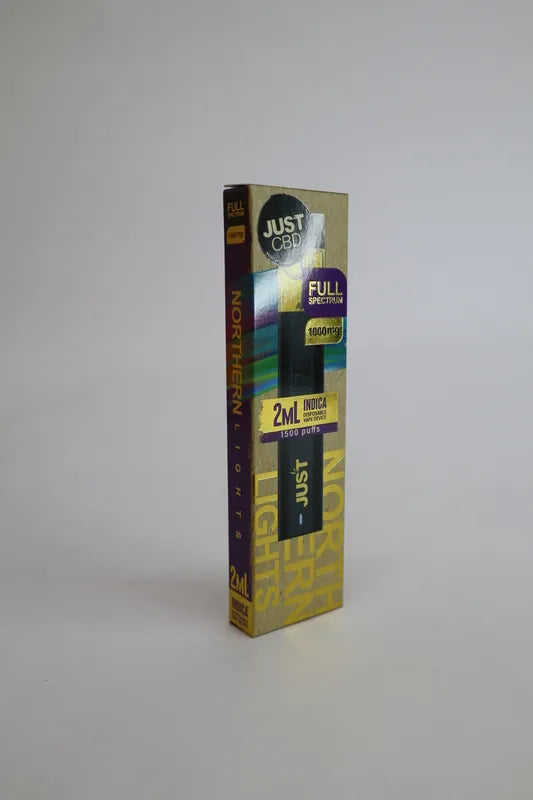 JUSTCBD Vape Desechable Northen Lights Full Spectrum 1500 puffs 1000 mg