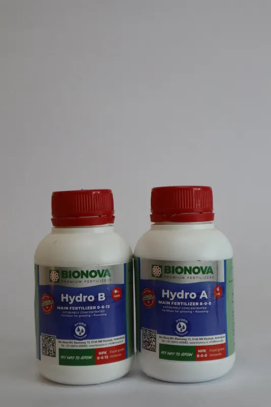 Fertilizante Bionova Hydro A 250ml + Hydro B 250ml